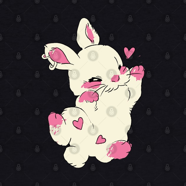 cute lazy baby funny bunny by lazykitty